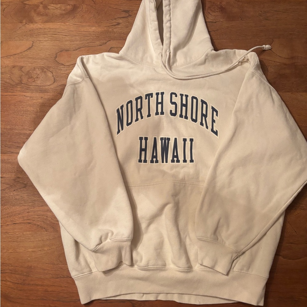 John Galt off white oversized north shore hawaii hoodie